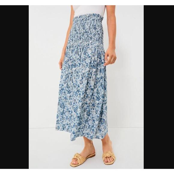 The Great. SET Sz 0 / XS Light Sky Pressed Floral The Knoll Skirt & Wren Top - Picture 5 of 16